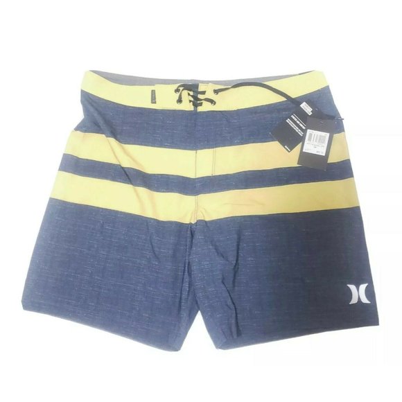 HURLEY PHANTOM Striped Blue Yellow Men’s Size 34